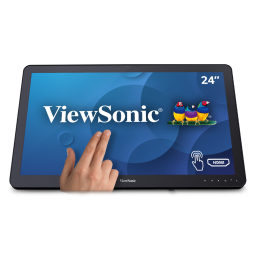 Monitor táctil Viewsonic TD2430 - 1080 p - multitáctil de 10 puntos, 24" con HDMI, DP y VGA - 