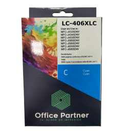 Tinta Office Partner LC-406XLC para Brother Cyan/ Azul