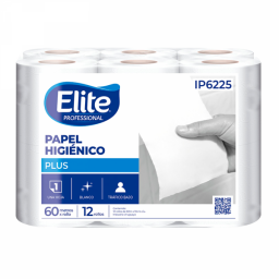 Papel Higienico Elite Professional Bajo Metraje Plus - 60m - 12 Rollos