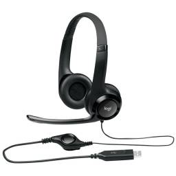 Auriculares Manos libres Logitech H390 Usb + Microfono Suspension De Ruido Para Pc