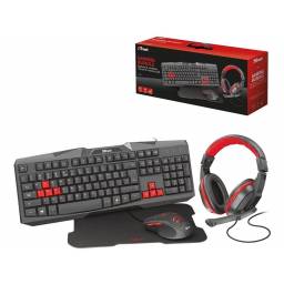 Combo Gamer 4en1 Trust Ziva Teclado+Mouse+Headset+Mousepad