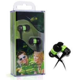 Auriculares Canyon CNR-EP08NG BLACK/GREEN