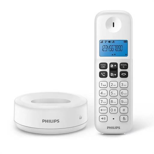 Telfono inalmbrico Philips D1311W/77 Blanco