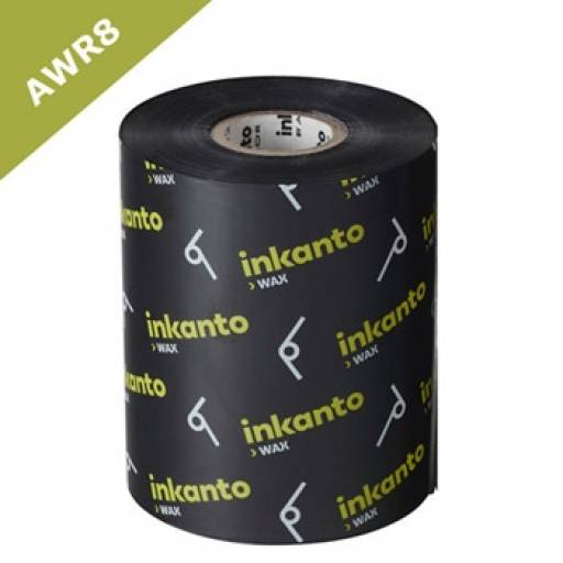 Ribbon Cera Inkanto AWR8 - 110mm Ancho - 74mm Largo - Buje 13mm - OUT - NEGRO