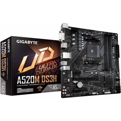 Gigabyte - A520M DS3H V2 G10 - Motherboard - Micro ATX - Socket AM4 - B520