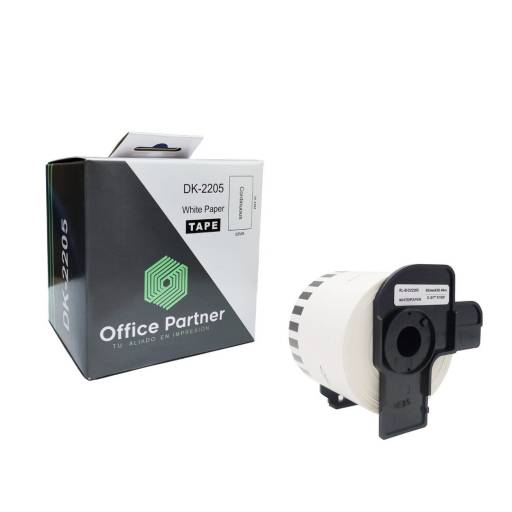 Rollo contnuo Office Partner formato DK-2205 62mm x 30.48 metros