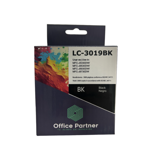 Tinta Office Partner LC-3019BK para Brother Black/ Negro