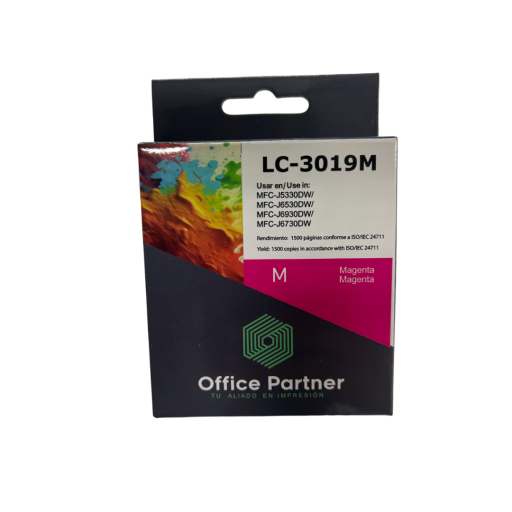 Tinta Office Partner LC-3019XXLM para Brother Magenta/ Rojo