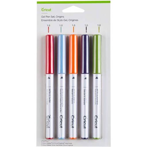 Cricut - Set de 5 boligrafos de punto medio 1.0 para Maker y Explore