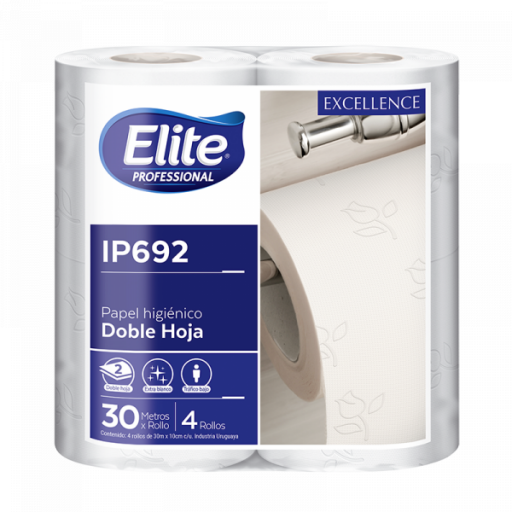 Papel Higinico Elite Professional Bajo Metraje Excelence 30m - 4 Rollos