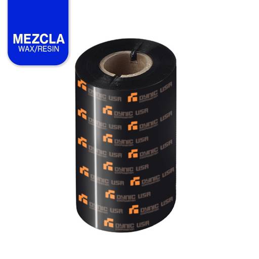 Ribbon Mezcla Wax/Resin DYNIC 110(a) 300(l) 25(b) OUT NEGRO