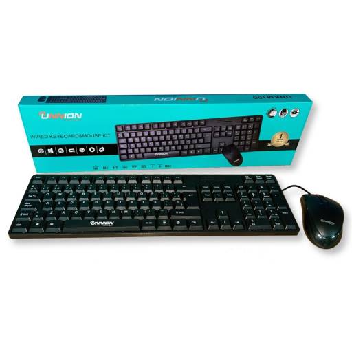 Combo Teclado y Mouse USB Unnion Technologies UNMK100  Negro