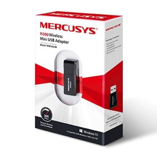 Mini Adaptador USB Wireless 300 Mbps MERCUSYS MW300UM