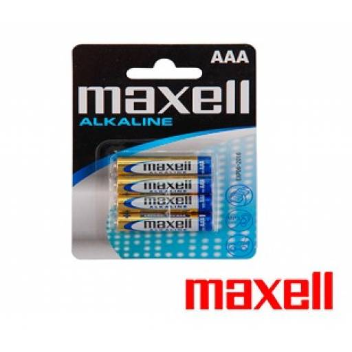 Blister de Pilas Alcalinas Maxell AAA 4 un