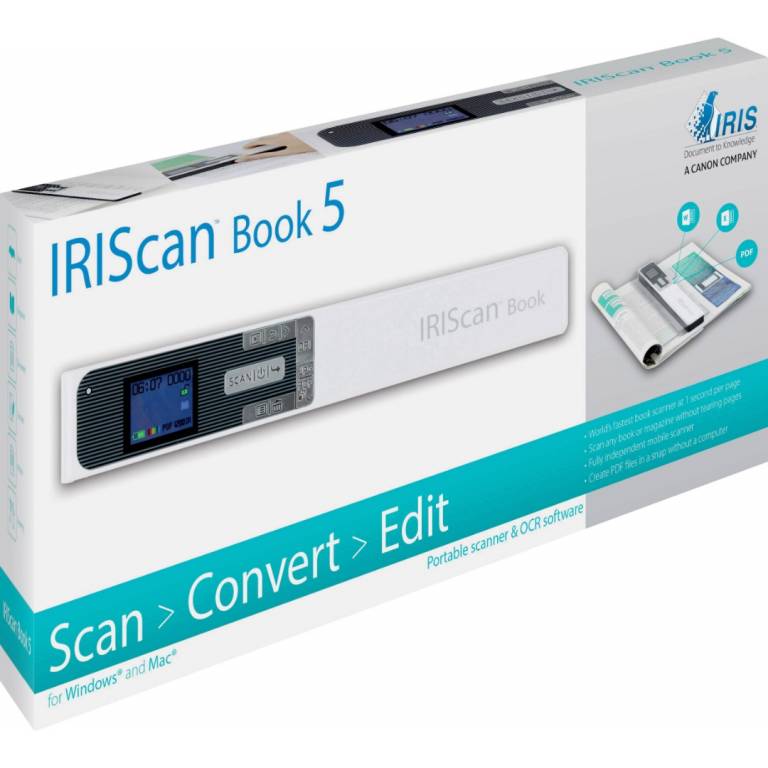 Escáner portátil IRIS - IRIScan Book 5 White - 30 ppm