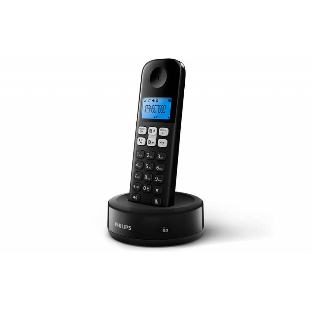 Teléfono inalámbrico Philips D1311B/77 Negro